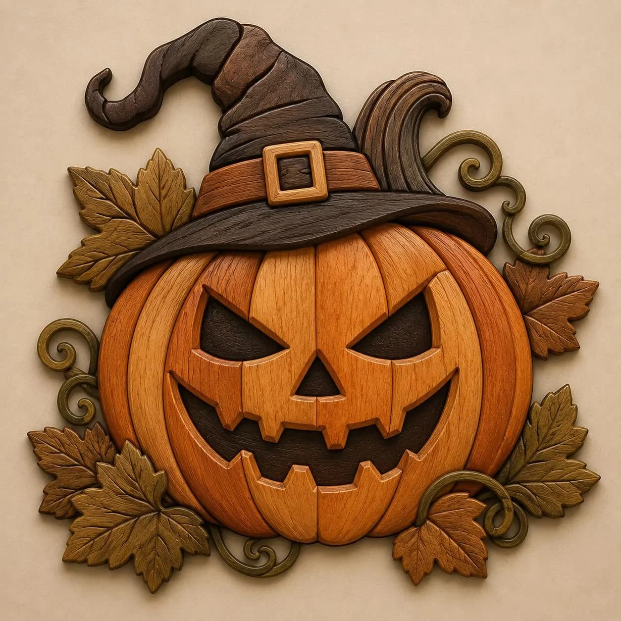 Halloween Pumpkin Scroll Saw Pattern | Woodworking Decor (Digital Download)