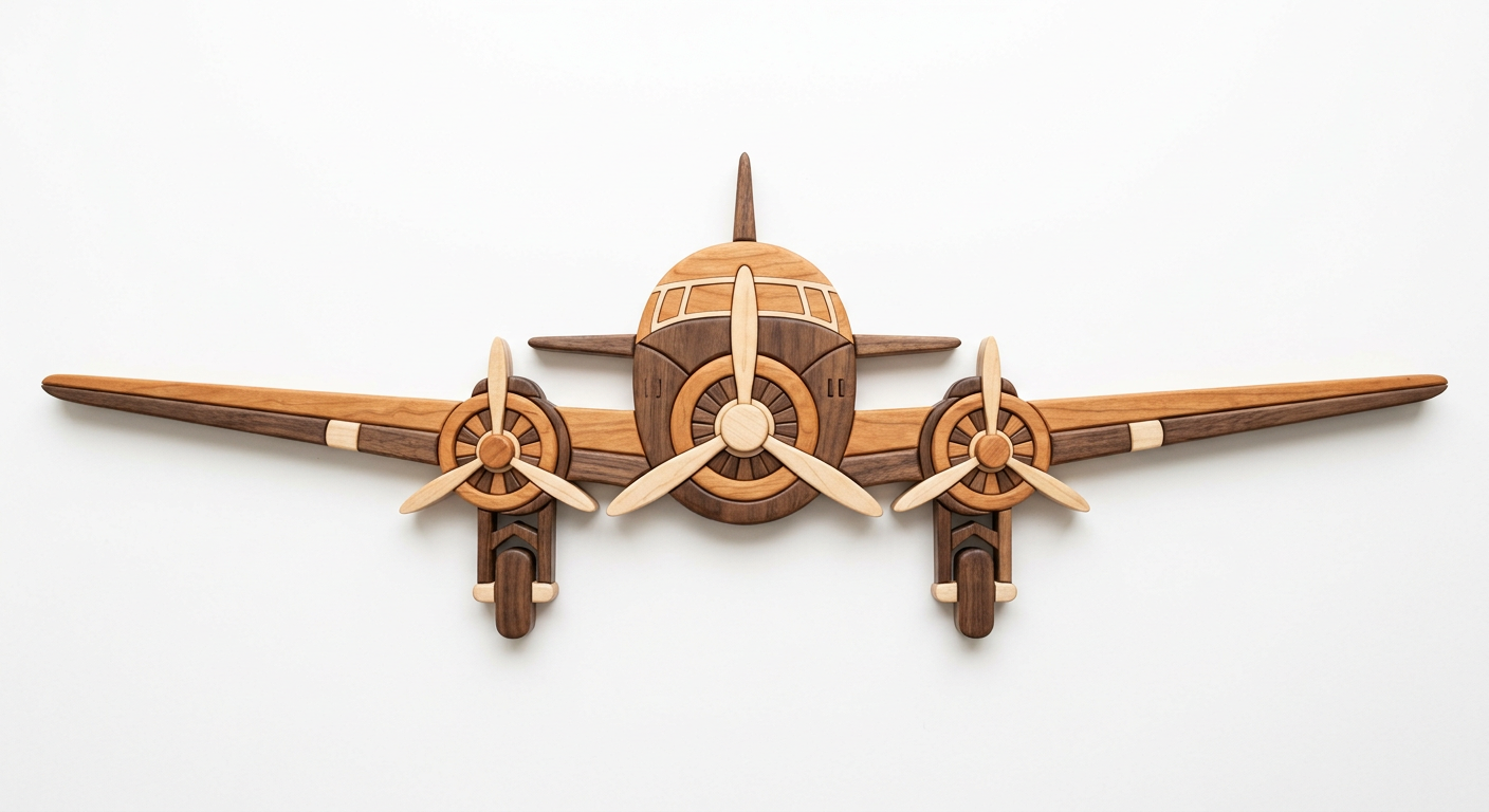 Airplane Intarsia Portrait