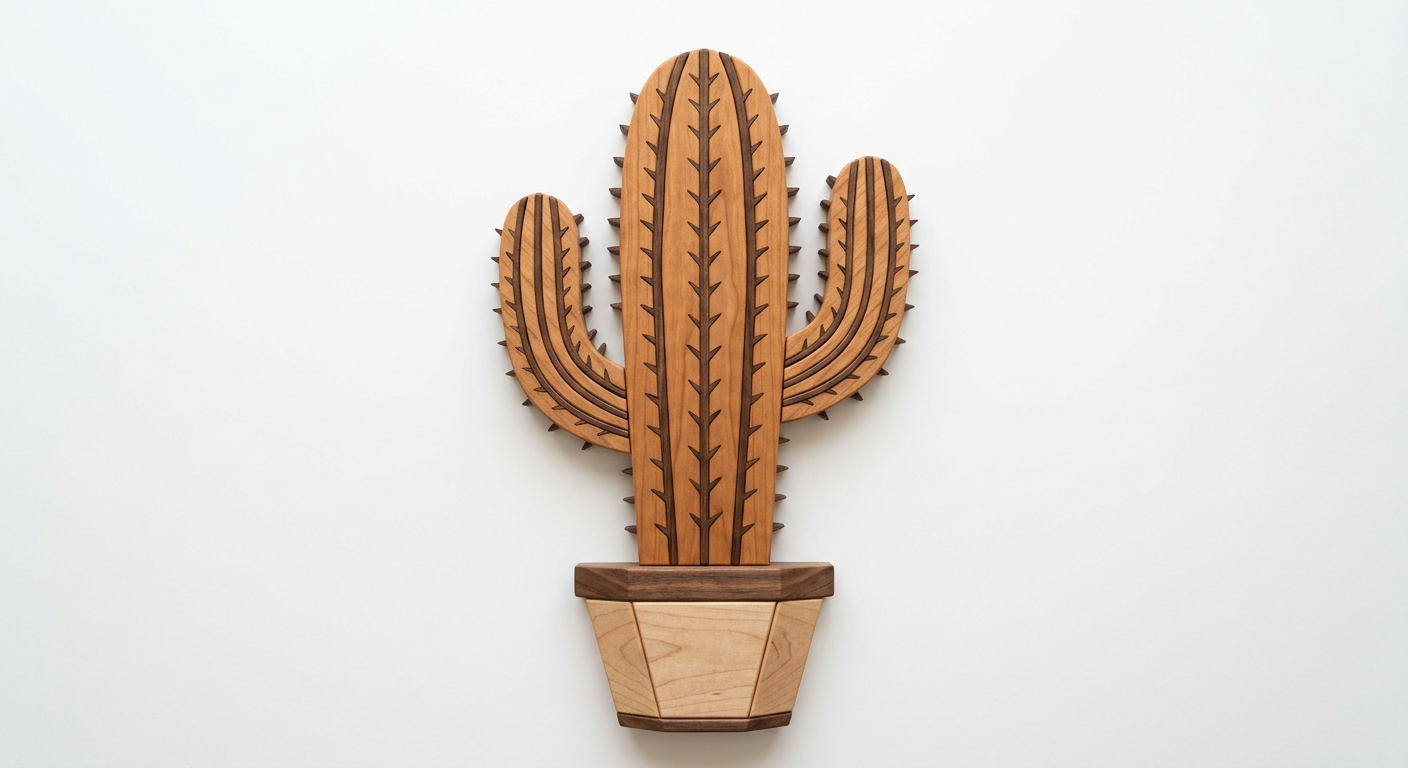 Cactus Intarsia Portrait
