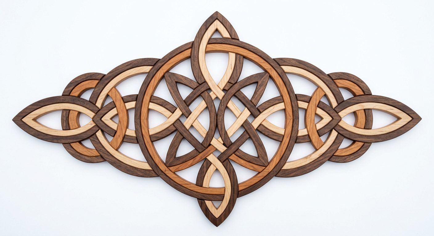 Celtic Knot Intarsia Portrait