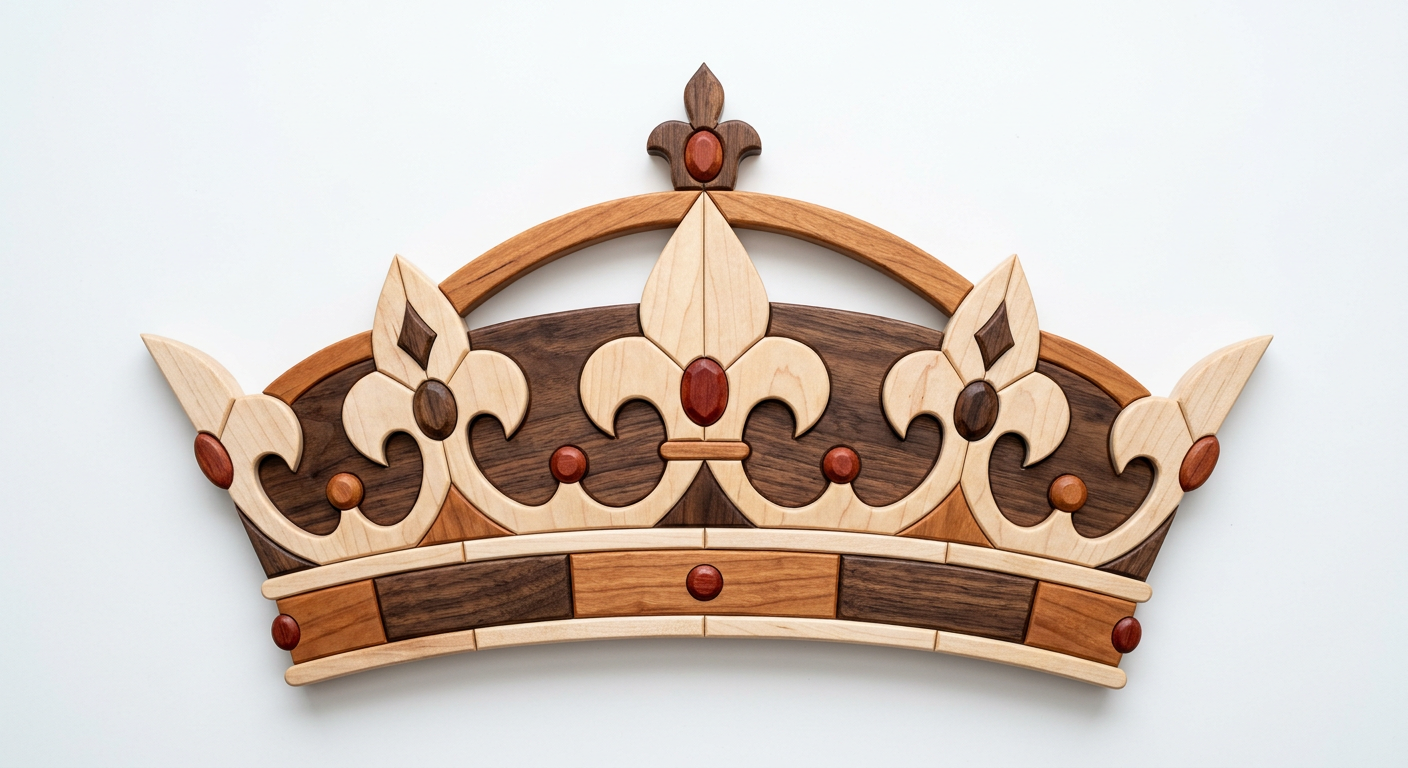 Crown Intarsia Portrait