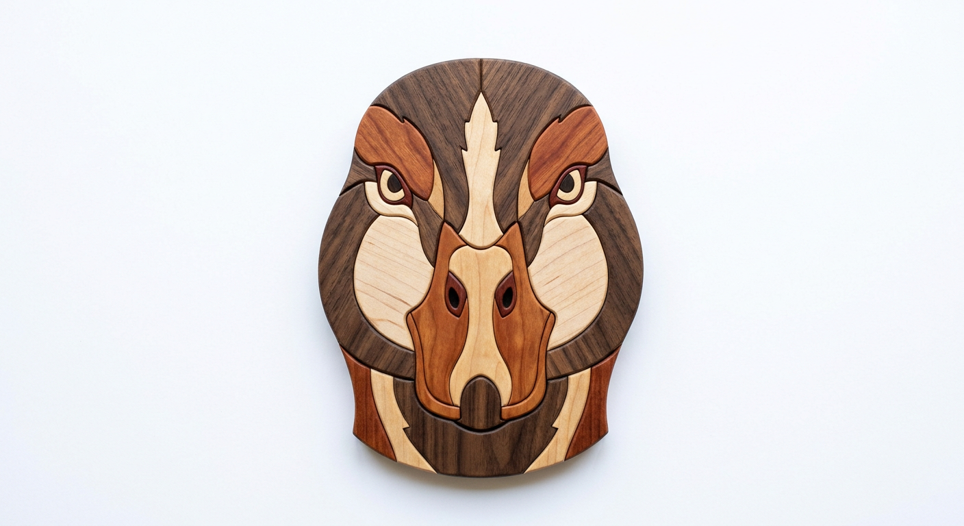 Duck Intarsia Portrait