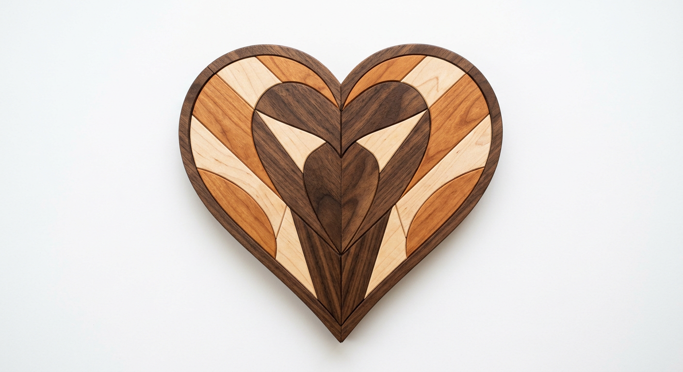 Heart Intarsia Portrait