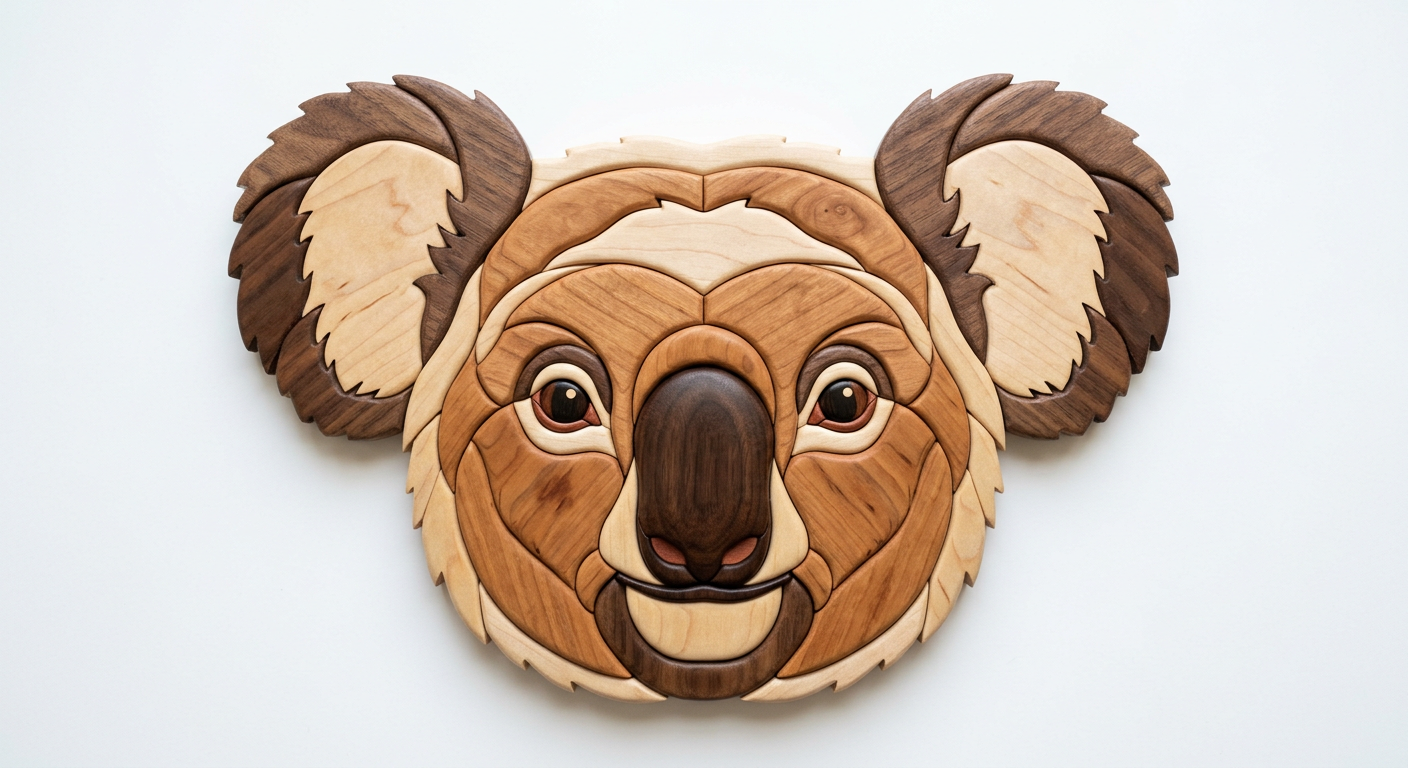 Koala Intarsia Portrait