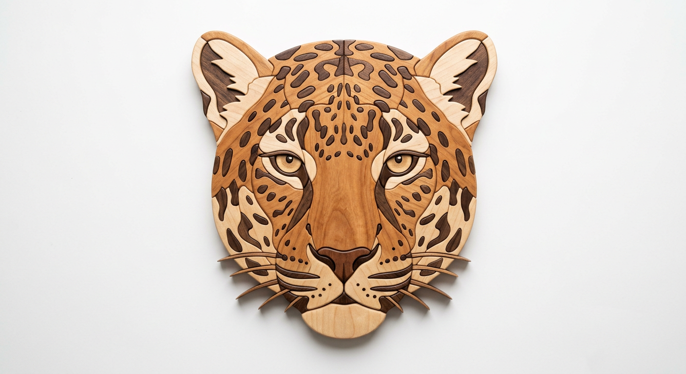 Leopard Intarsia Portrait