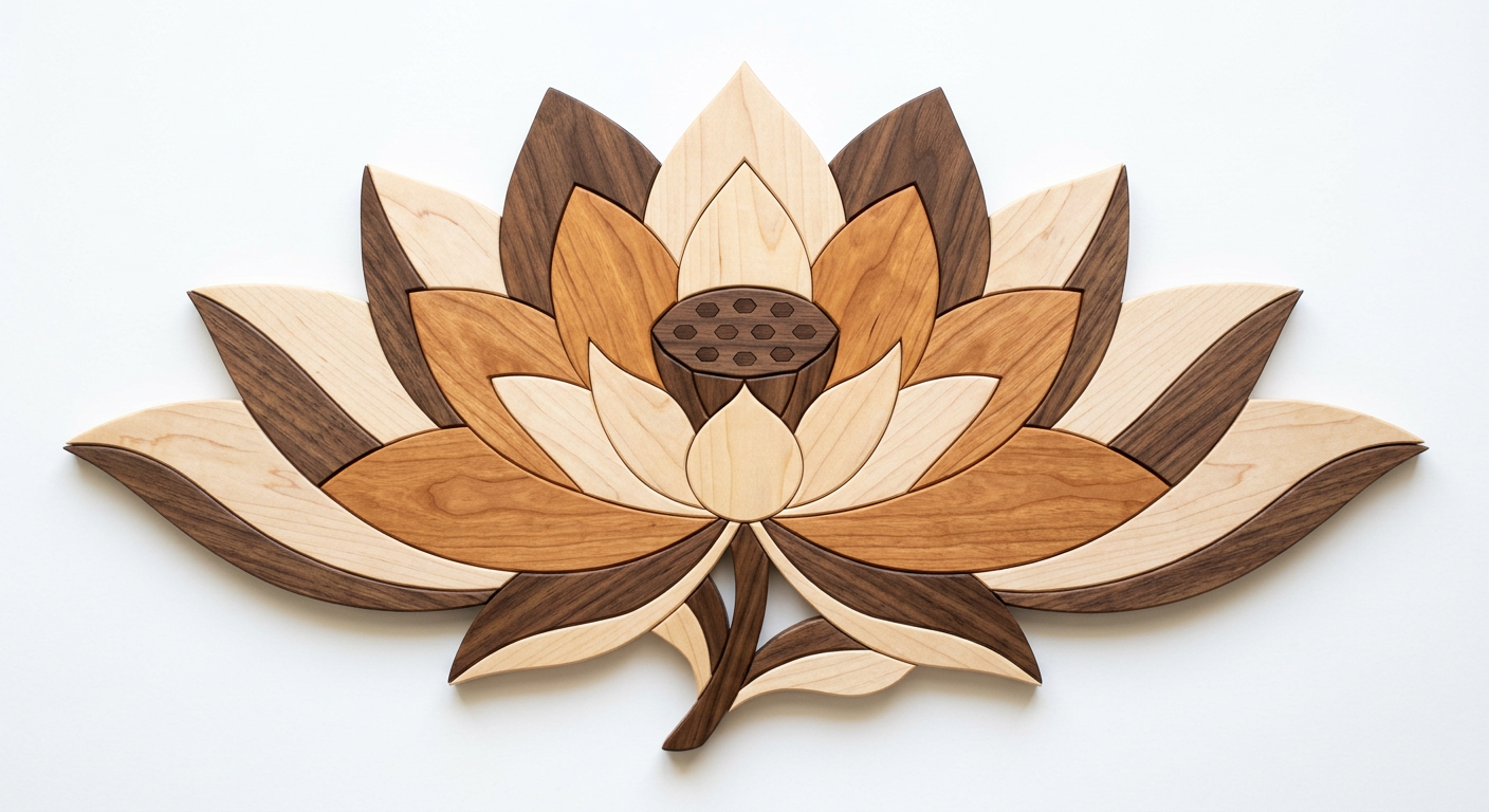 Lotus Intarsia Portrait