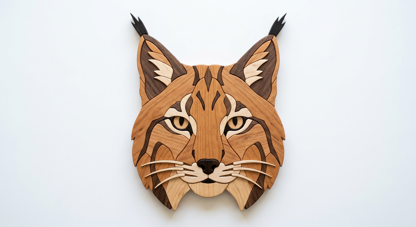 Lynx Intarsia Portrait