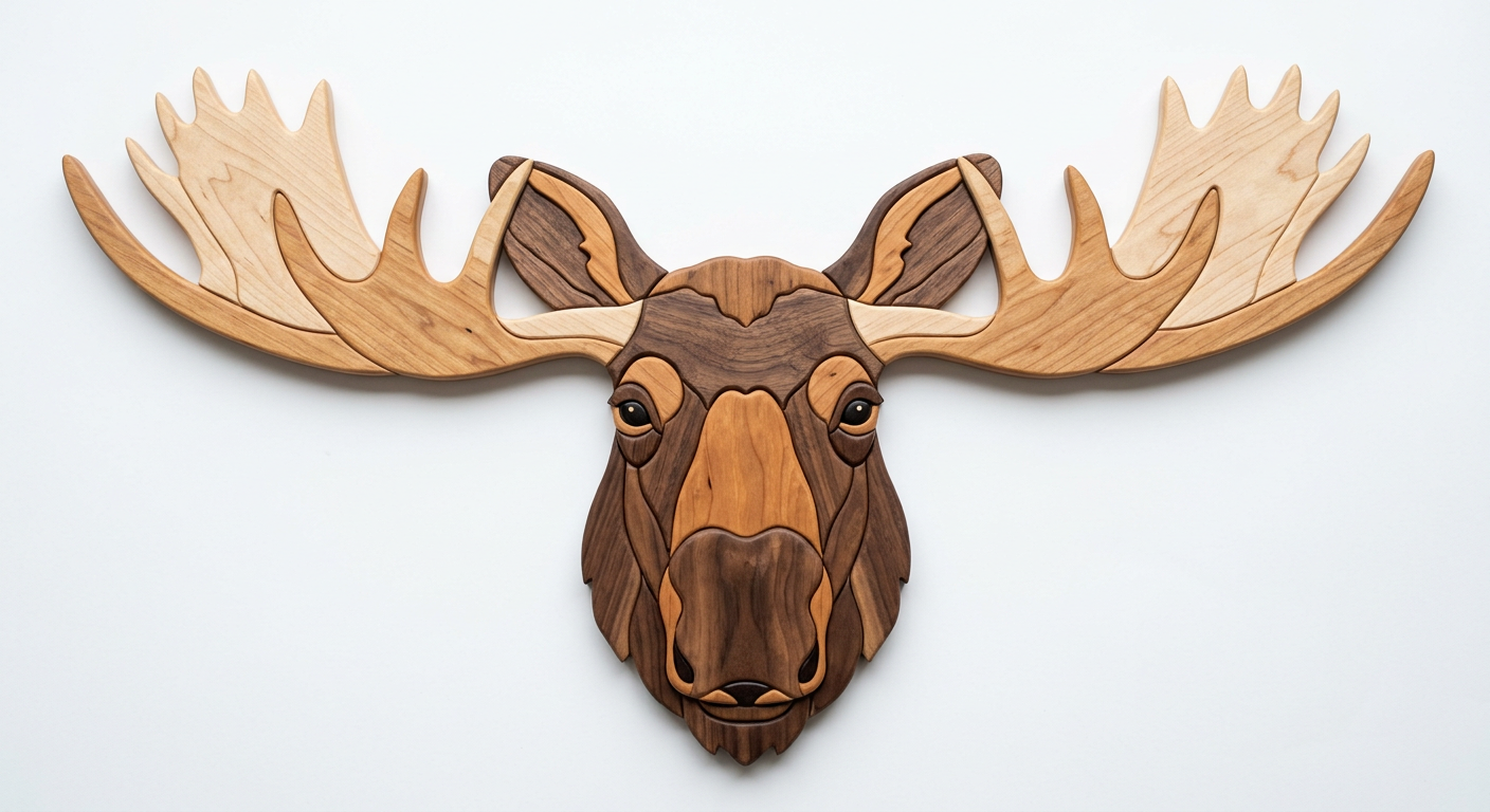 Moose Intarsia Portrait