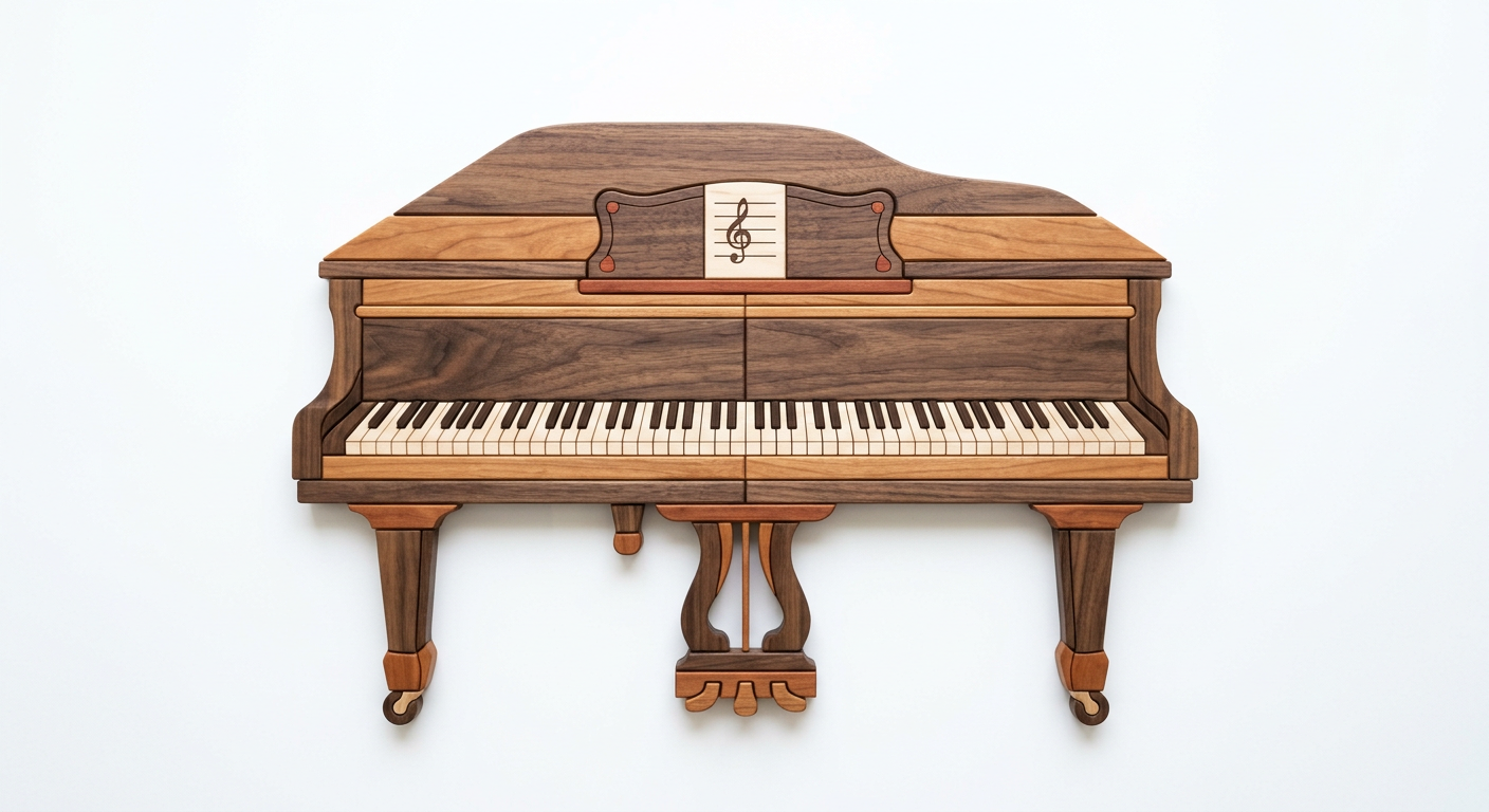 Piano Intarsia Portrait