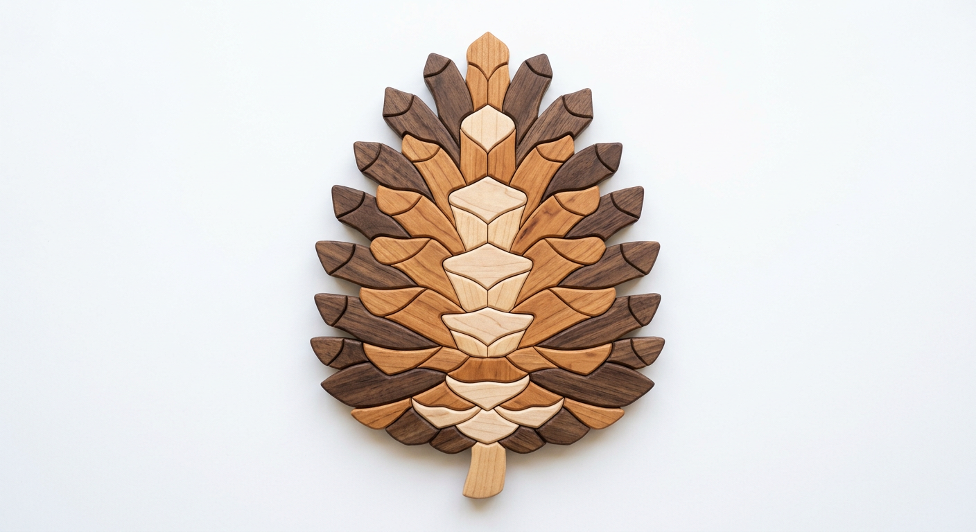 Pinecone Intarsia Portrait