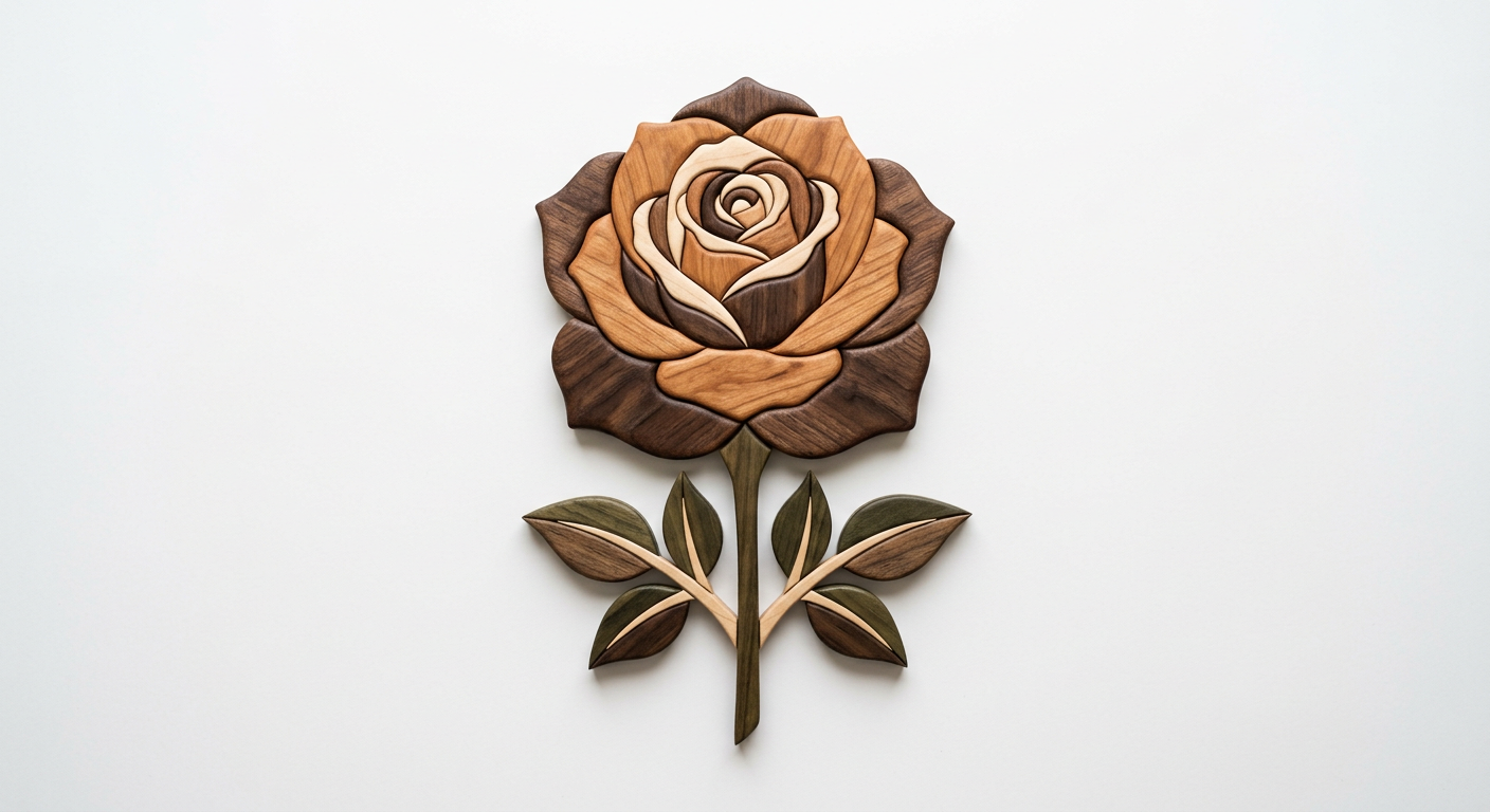 Rose Intarsia Portrait