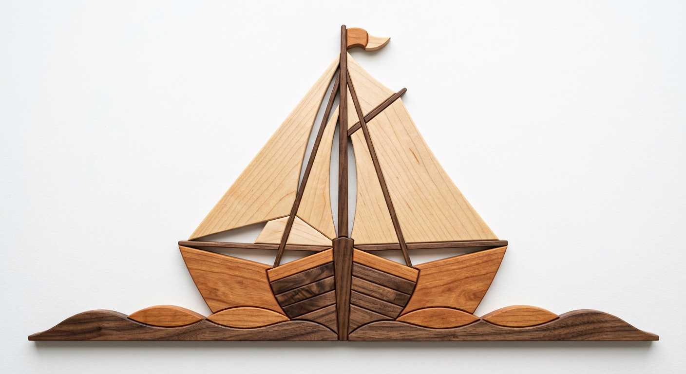 Sailboat Intarsia Portrait