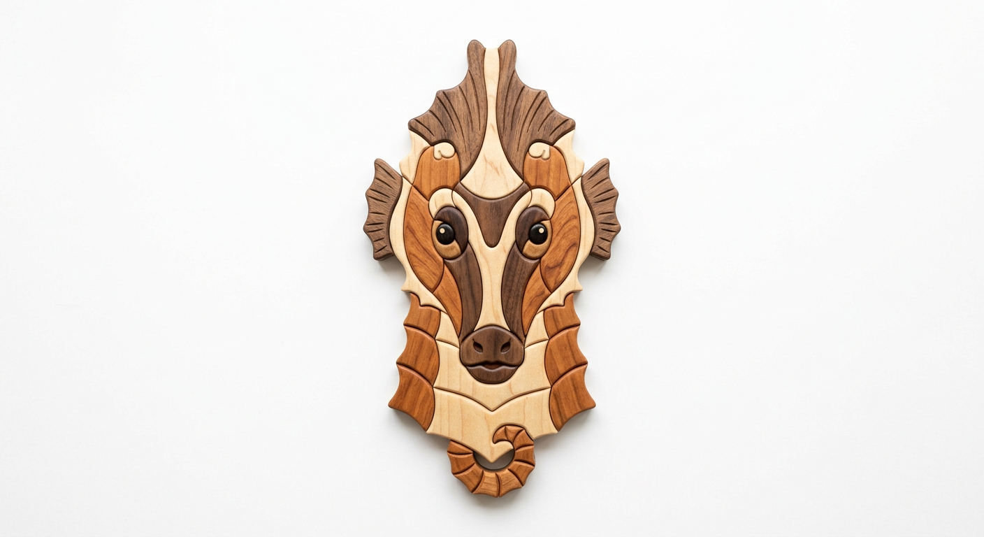 Seahorse Intarsia Portrait