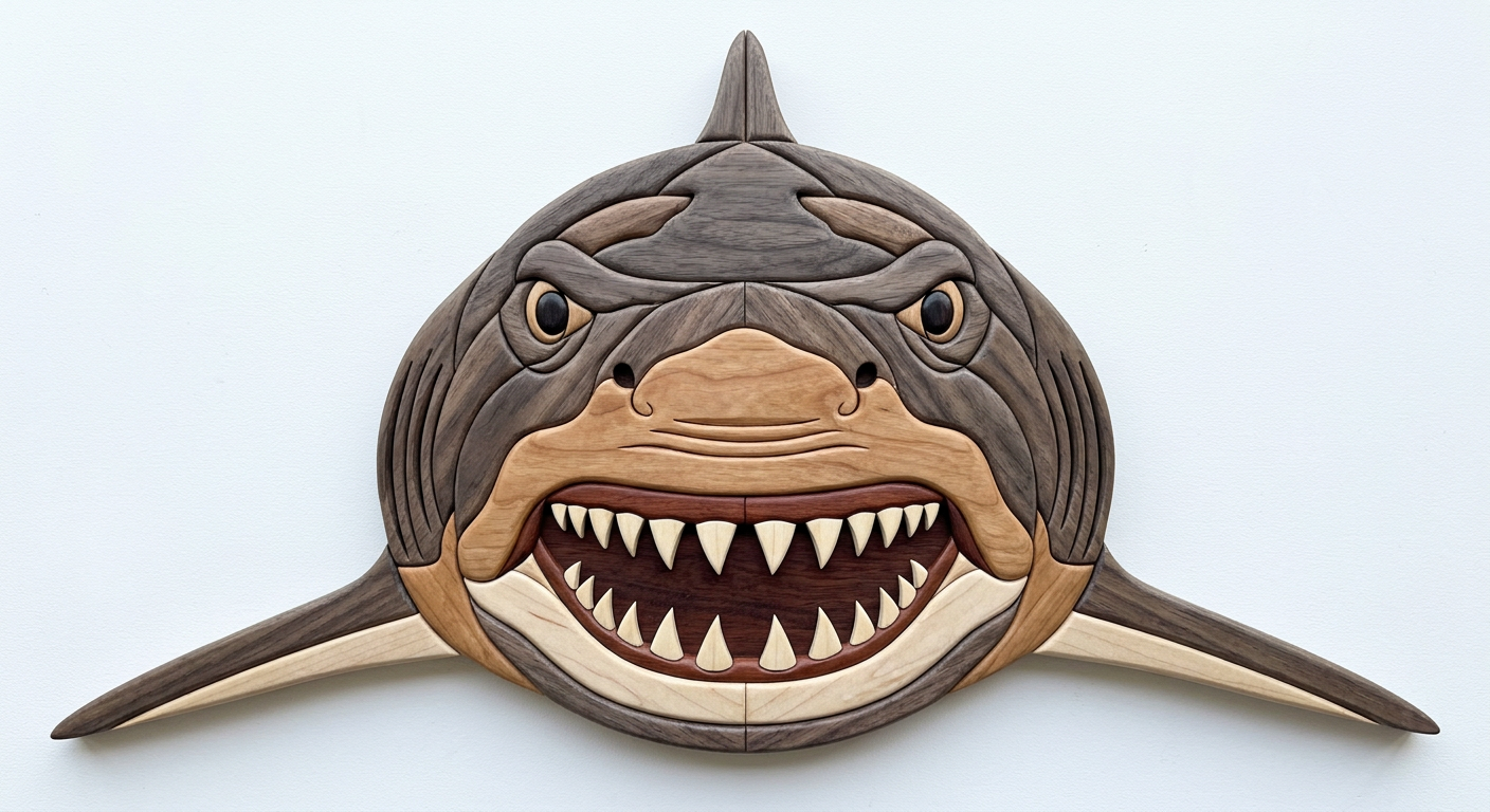 Shark Intarsia Portrait