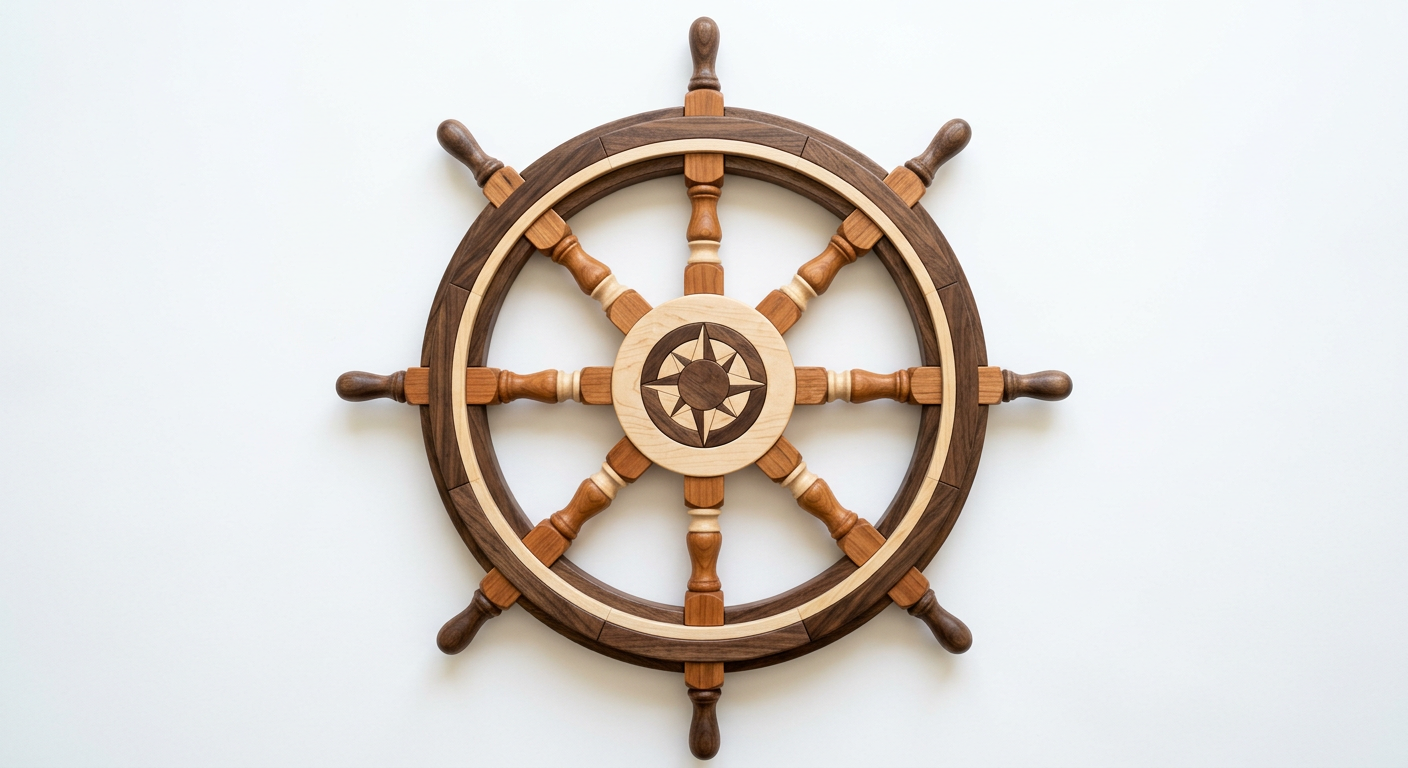 Ship Wheel Intarsia Portrait