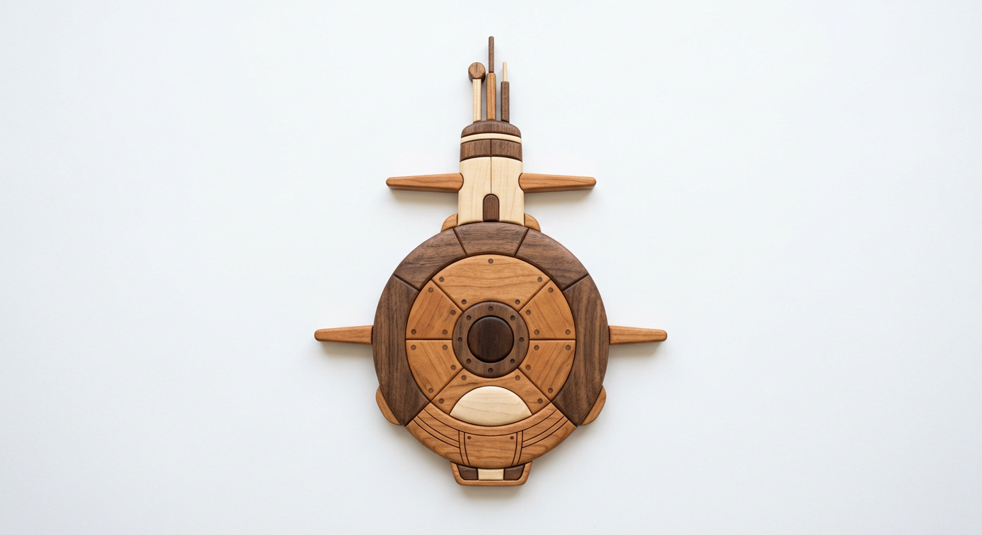 Submarine Intarsia Portrait