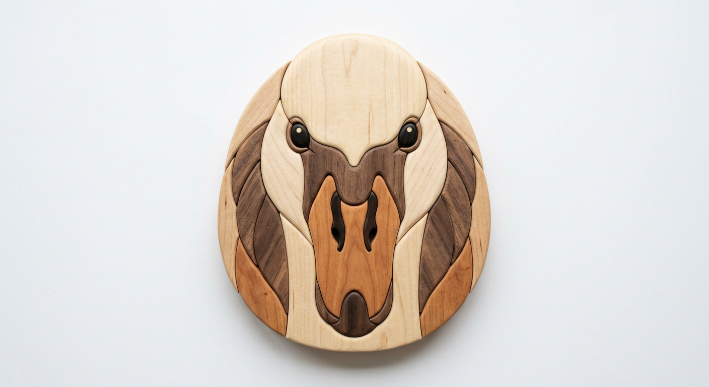 Swan Intarsia Portrait