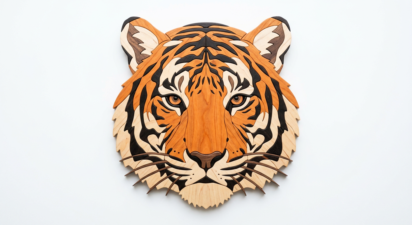 Tiger Intarsia Portrait