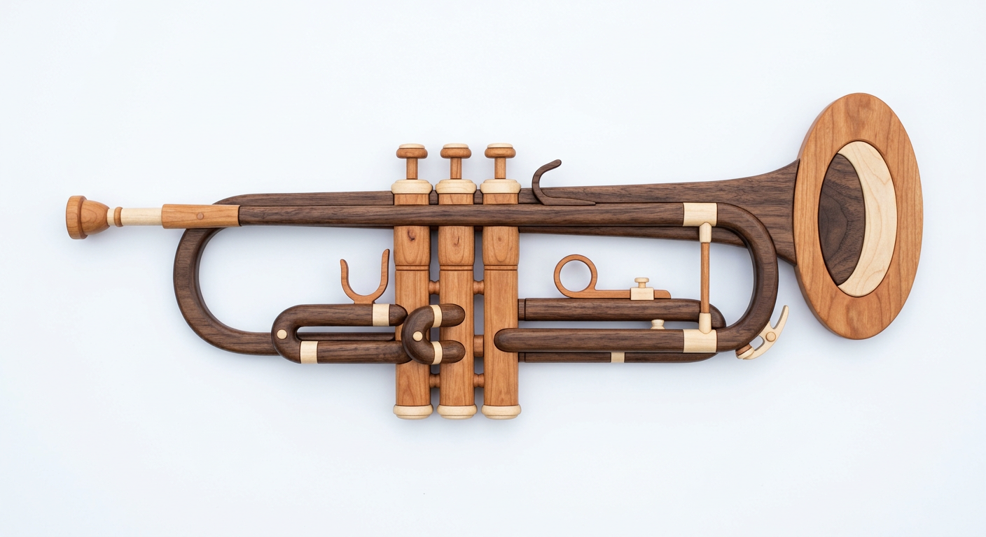 Trumpet Intarsia Portrait