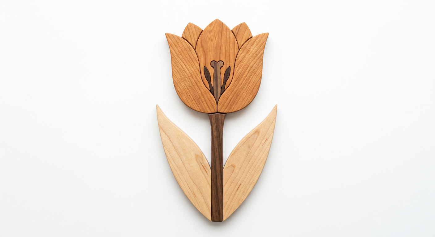 Tulip Intarsia Portrait