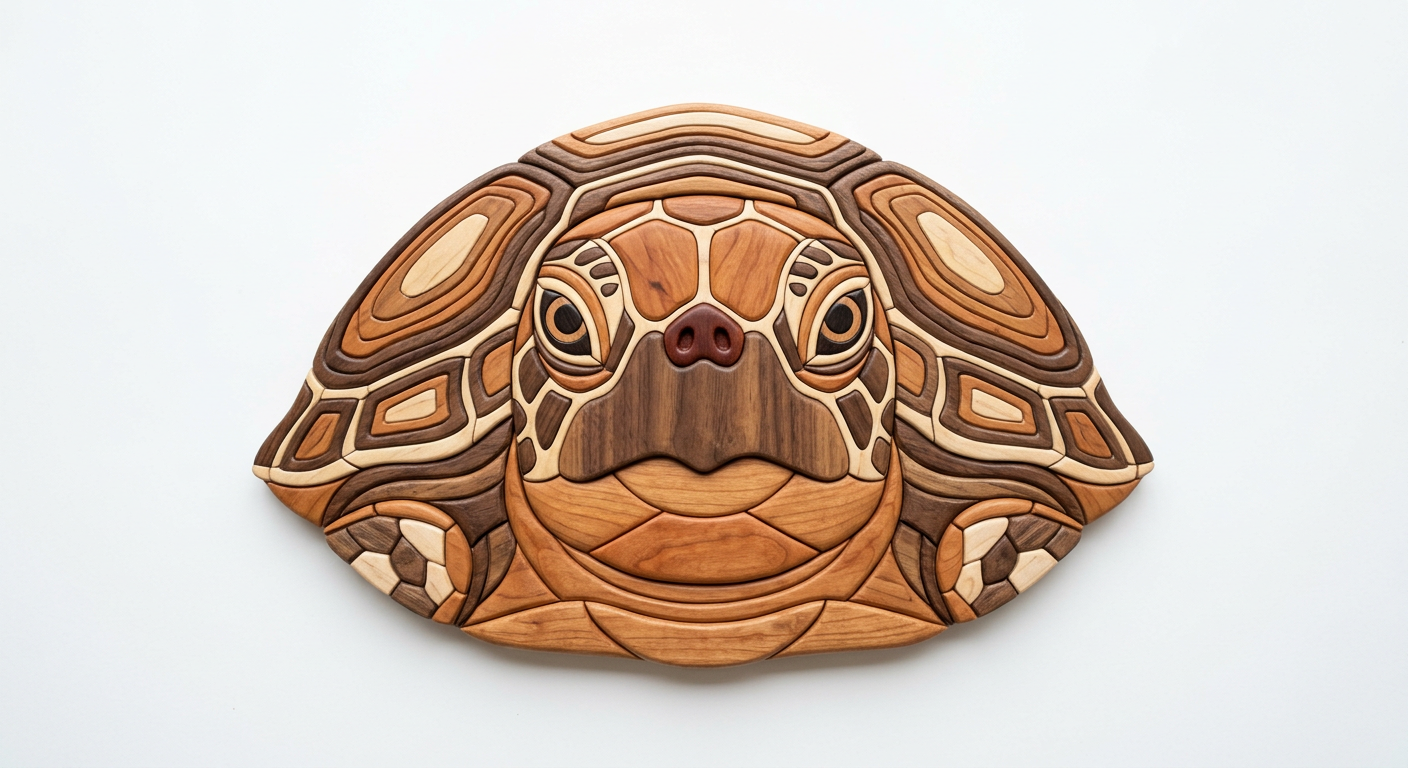 Turtle Intarsia Portrait