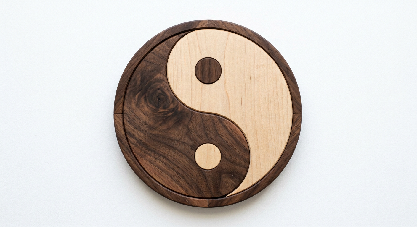 Yin Yang Intarsia Portrait